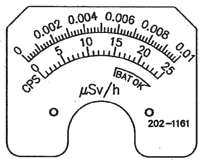 Model 193-6型 高所測定用サーベイメータ　表示インターフェイス